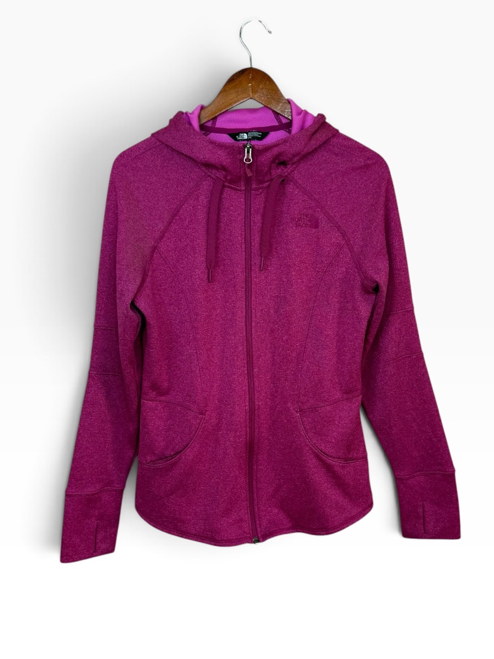 THE NORTH FACE Bossi Women's Sz L Full Zipper Wild Aster Purple Heather Hoodie